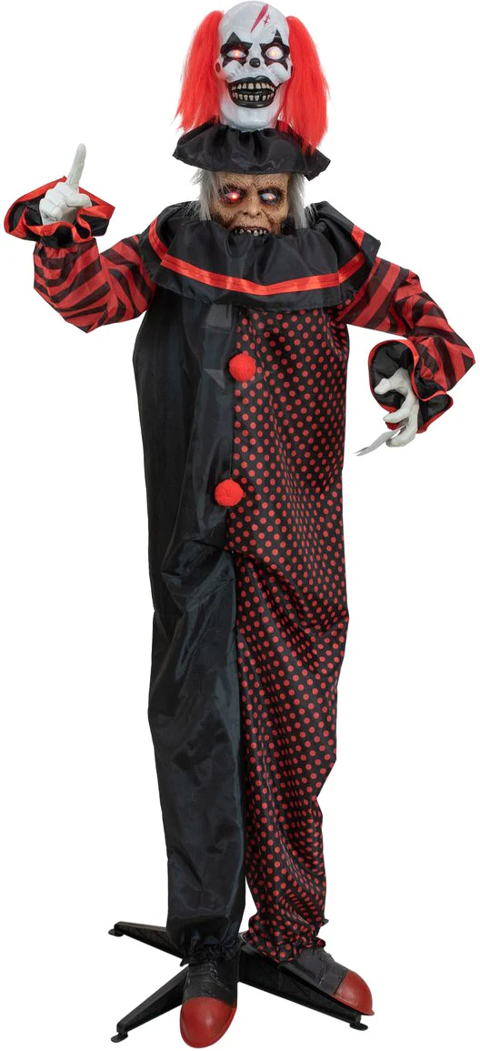 1.8m BO Lit Pop Up Head Clown Zombie with Sound SA - Image 3