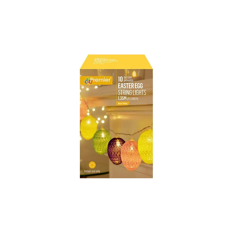 10 LED Battery Operated Easter Egg Lights - 2 assorted - Image 3