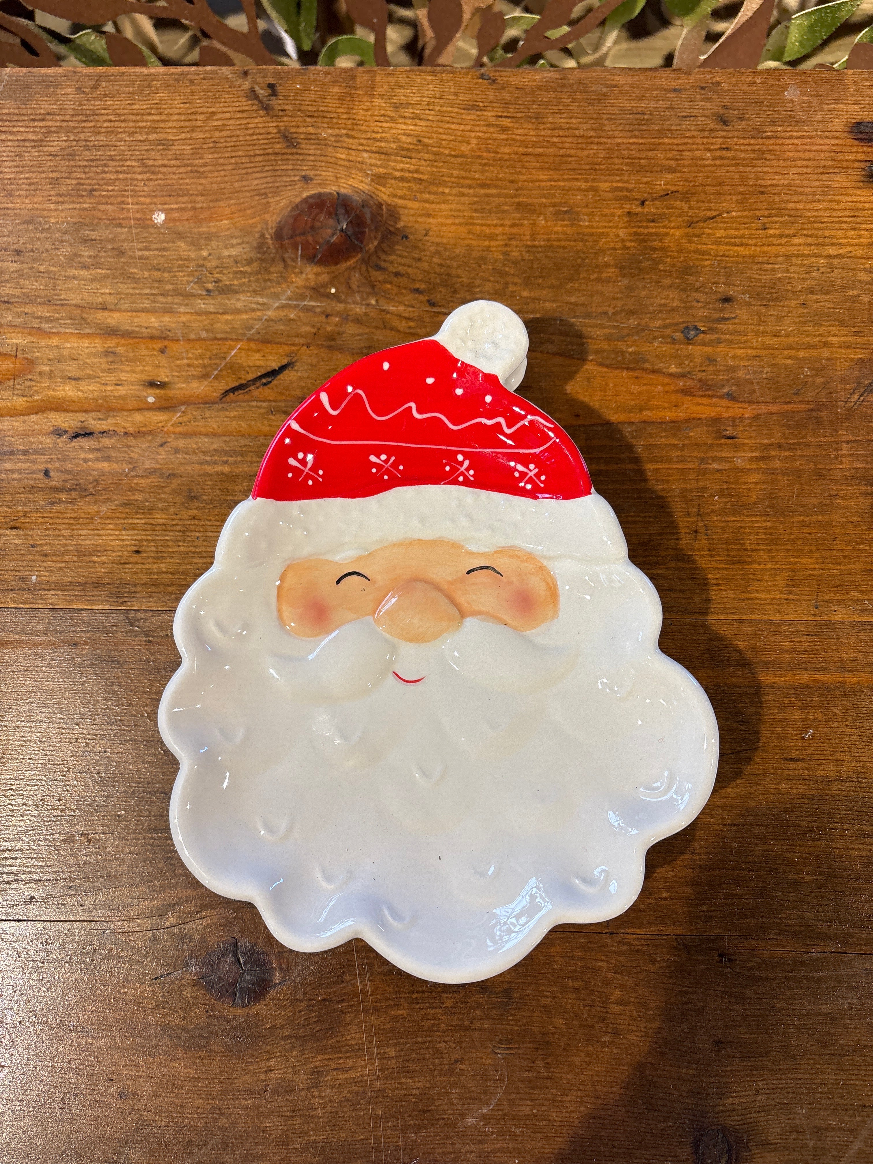 3D ceramic plate Santa Claus colorful  17x21x3cm