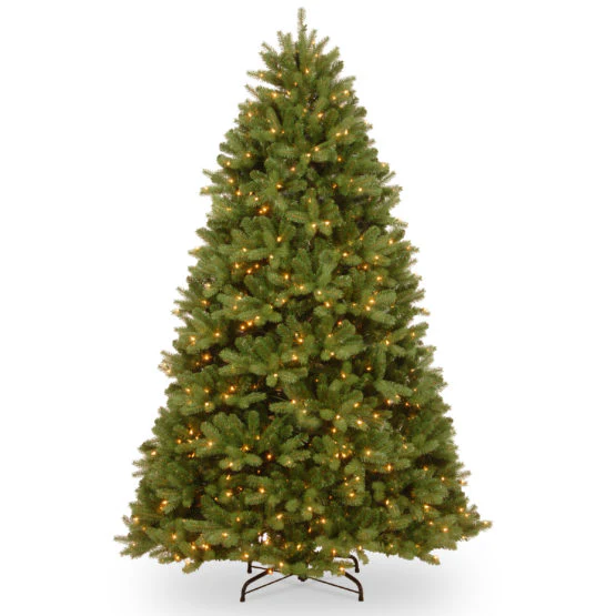 7 1/2 Feel Real Newberry Spruce Tree with 750 Warm White LED Lights & Caps-BS