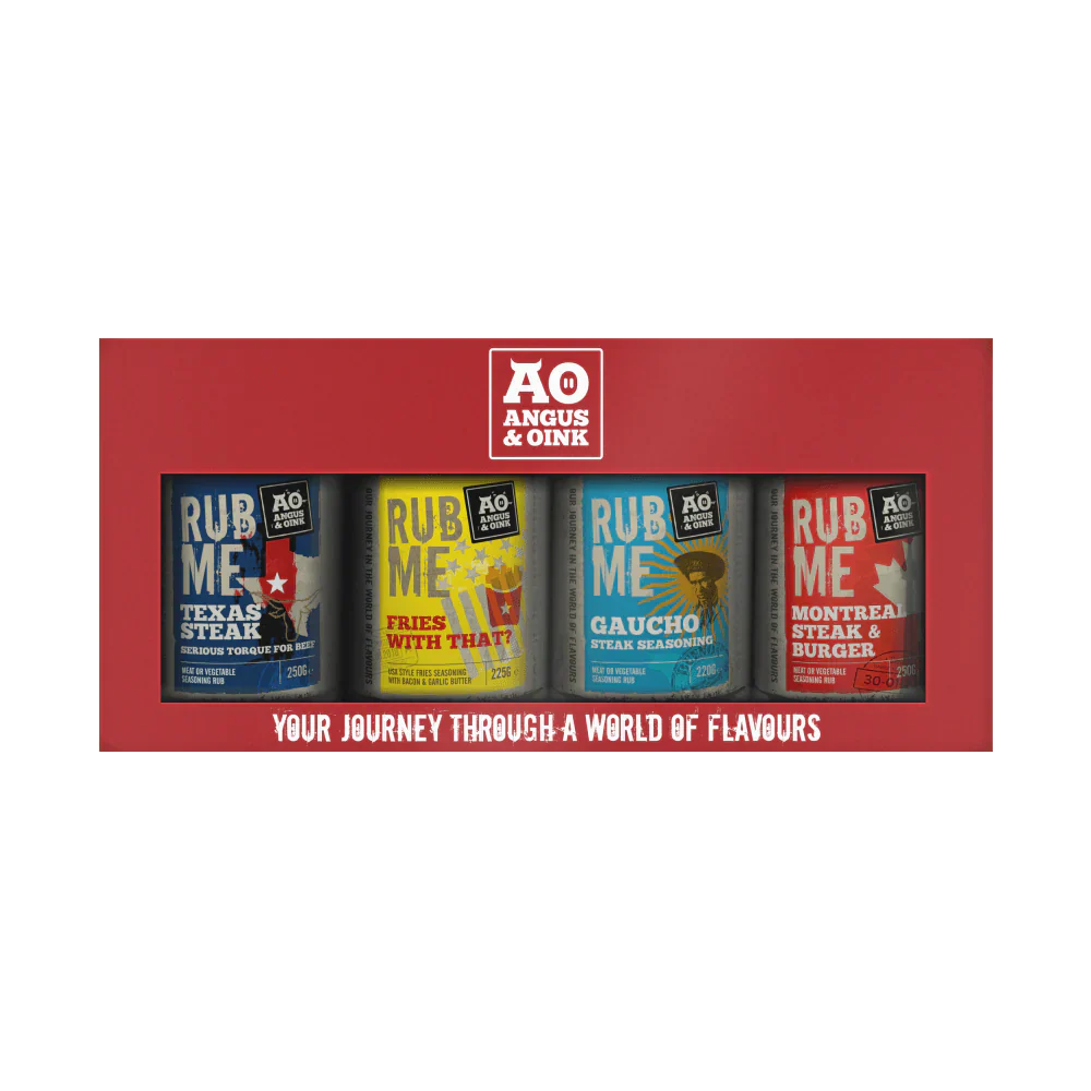 Angus & Oink Steak & Burger Gift Pack (4x 200g BBQ Seasonings)