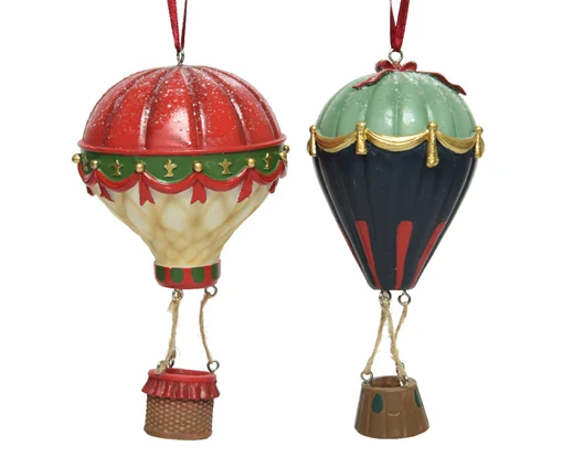 Balloon polyresin round snowglitter orted L.28cm x W.28cm x H.45cm