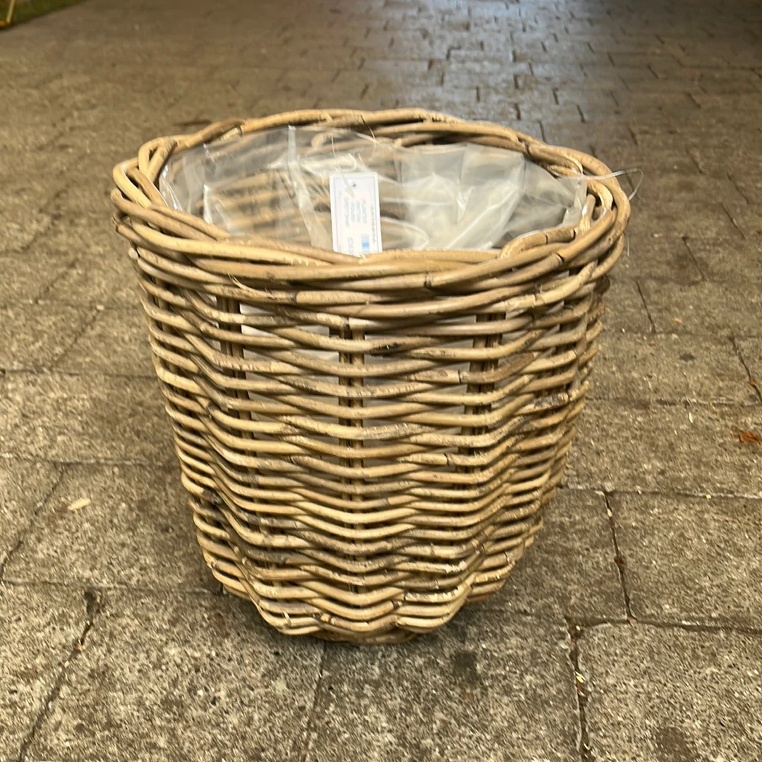Basket Rattan Pot Round Grey Ø29cm H30cm - Image 2