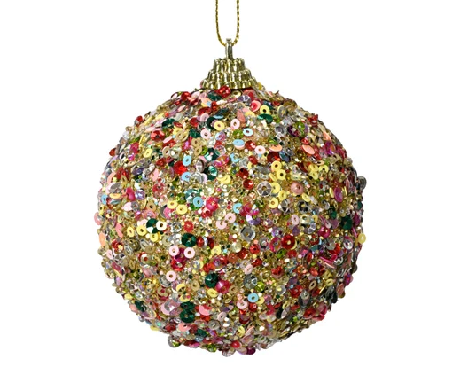 Bauble foam multicolor sequins multi D.8cm