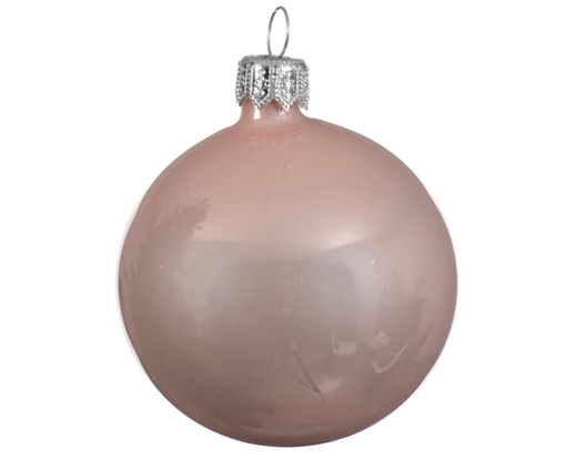 Bauble glass enamel blush pink