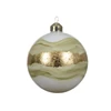 Bauble glass opaque color w colorflow, golden line winter white/colour(s) dia10cm - Image 2