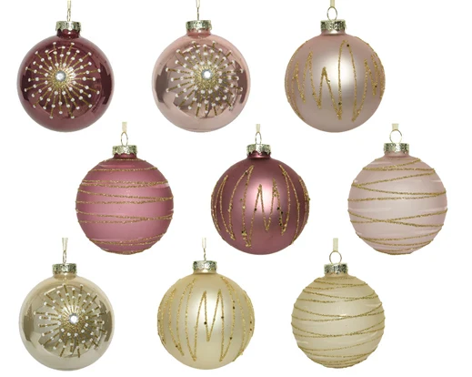 Bauble glass silver inside w shiny color glitter,spangle star,diamond 3col ass