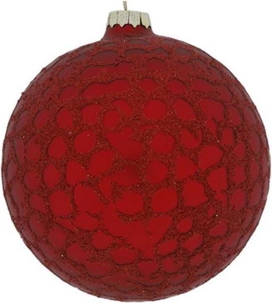 Bauble rd Clara M red L10B10H10CM