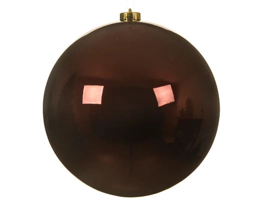 Bauble shatterproof shiny redwood 14cm