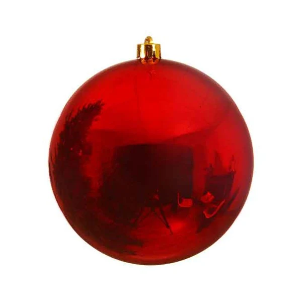 Baubles polystyrene shiny christmas red D.20cm