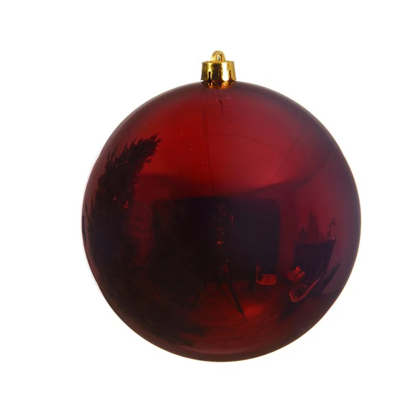 Baubles polystyrene shiny oxblood D.14cm