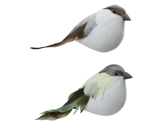 Bird foam on clip 4ass assorted L.15cm x W.6.5cm x H.7.5cm