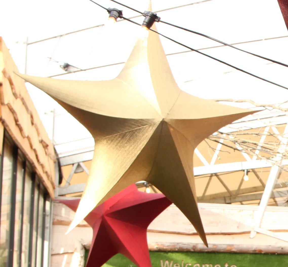 Christmas hanger star Maria XXXL gold L80B50CM