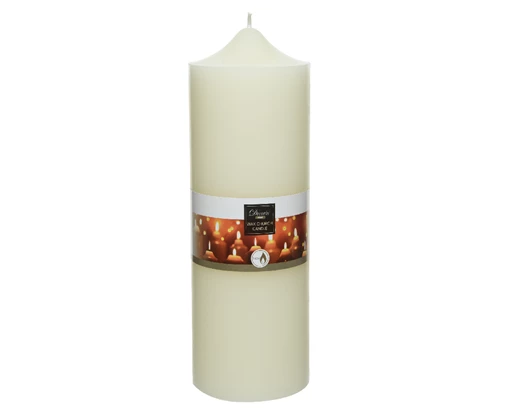 Church candle paraffin ivory D.7.5cm x H.20cm