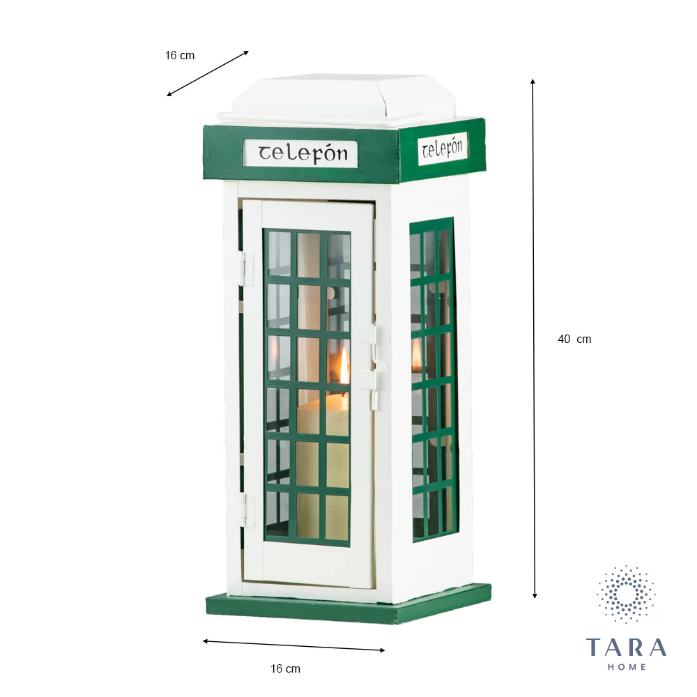 CLASSIC IRISH TELEFON BOX LANTERN 40CM