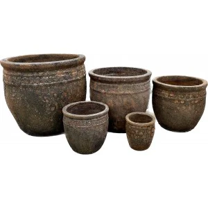 Coin Planter Pot Rust Ø27 H28