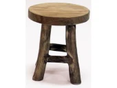 Deco Stool Teak Natural d17h22cm