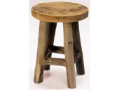 DECO STOOL TEAK NATURAL D20H27CM