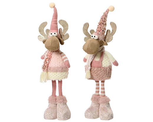 Deer polyester pink/colour(s) L.14cm x W.12cm x H.50cm