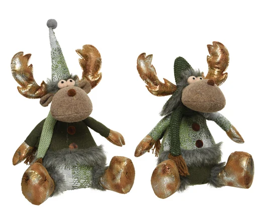 Doorstop polyester deer 2ass