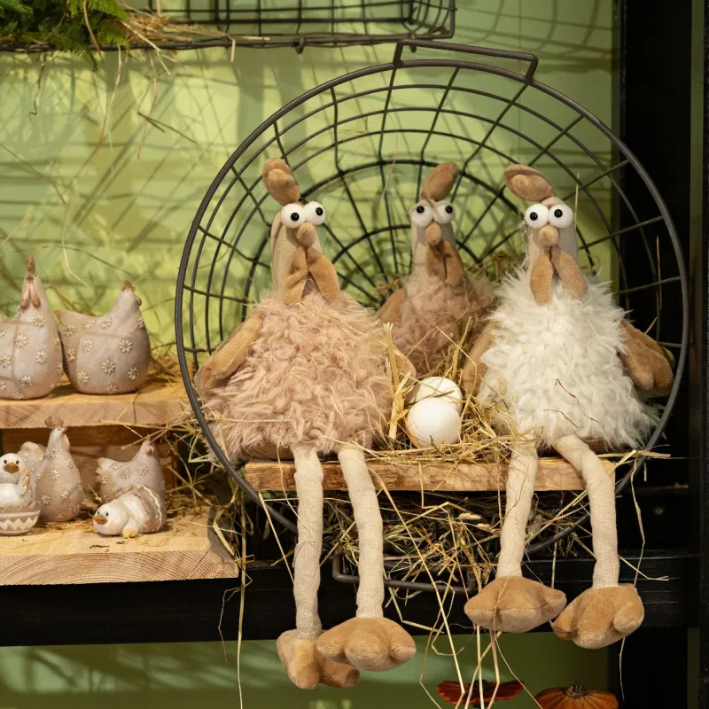 Edge stool chicken, (W/H/D) 17x40x13cm - Image 2