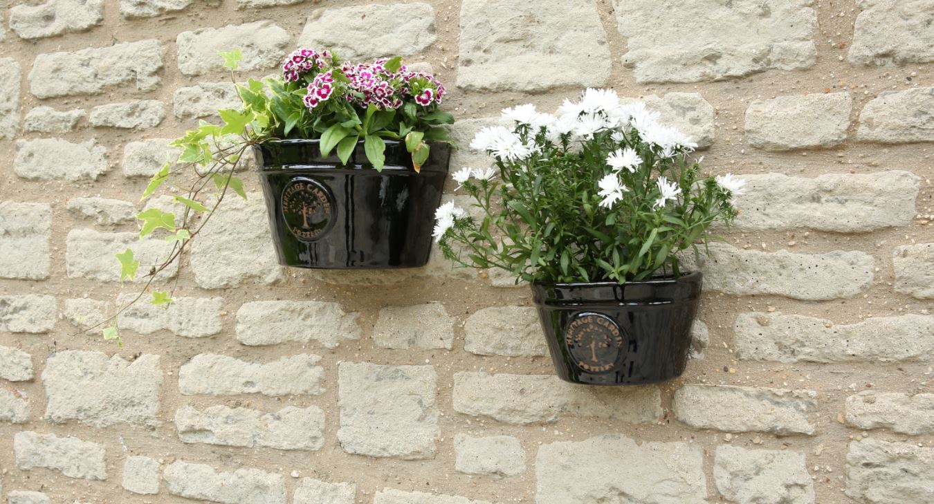 Edwardian Wall Pot Black Ø35cm - Image 2