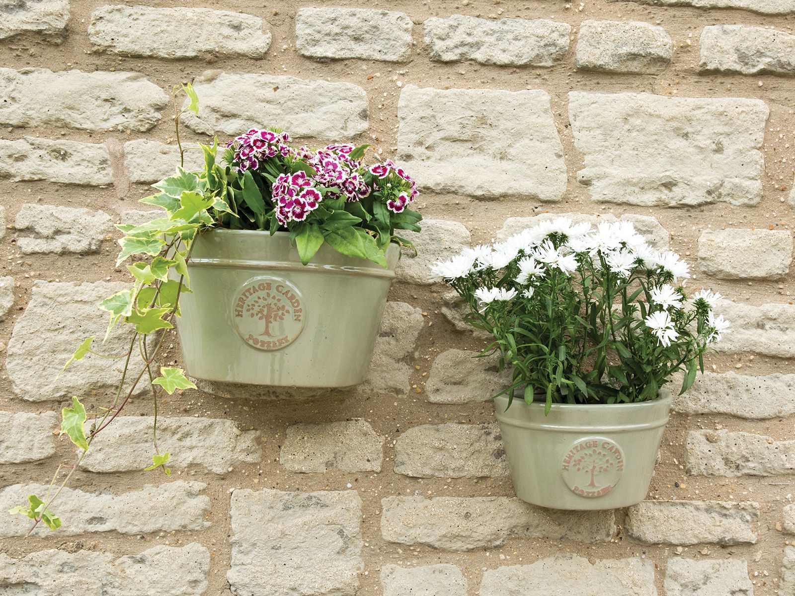 Edwardian Wall Pot Green Ø35cm - Image 2