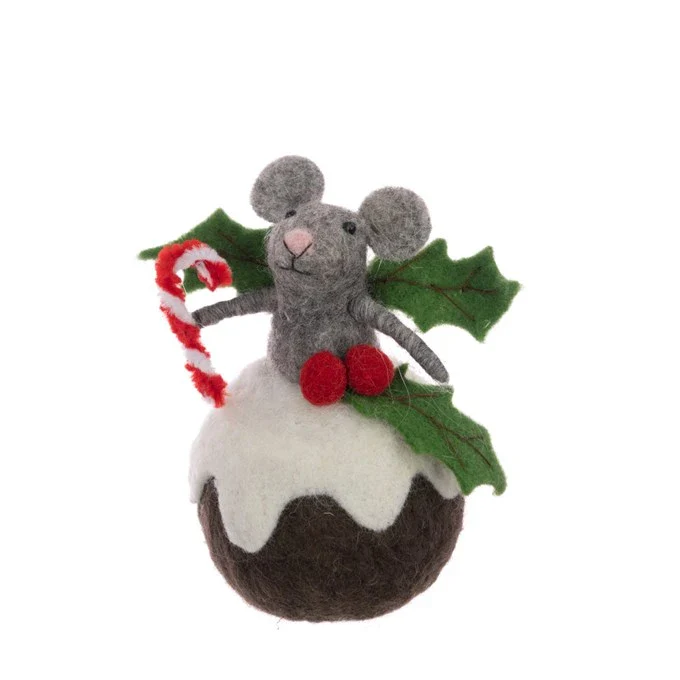 FELT Christmas Pudding Mouse