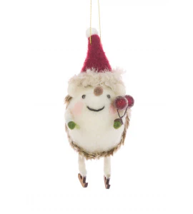 FELT Xmas Hedgehog Hanger 12cm