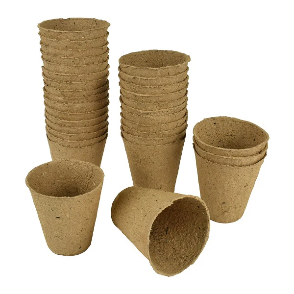FIBRE POTS ROUND 6cm (24)