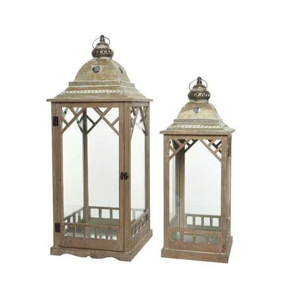 firwood lantern w zinc roof large natural/colour(s)