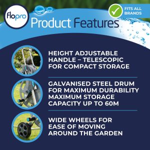 Flopro Metal HD Hose Cart Set with Everyday Hose (50m) - Image 4