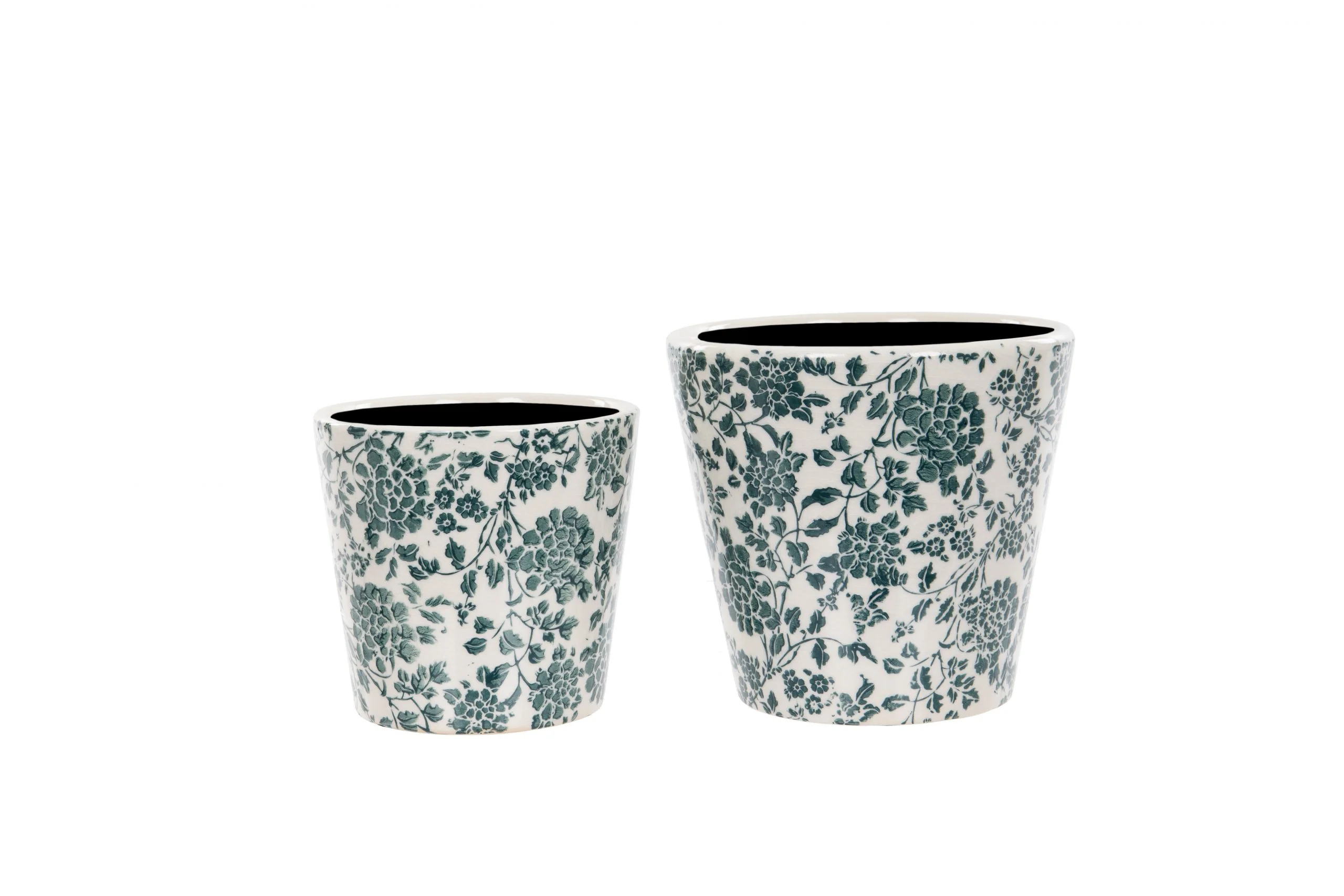Floral Pot Green L Ø18cm x H17cm - Image 2