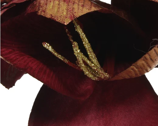 Flower amaryllis on stem polyester - burgundy - Image 2