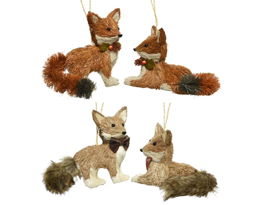 Fox   grass   bow,   berry,   plastic  brown pinecone