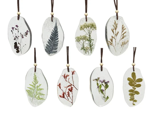 Hanger acrylic glitter dried flowers