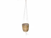 Hanging Pot Stripe Grey  Ø15 H14cm - Image 2