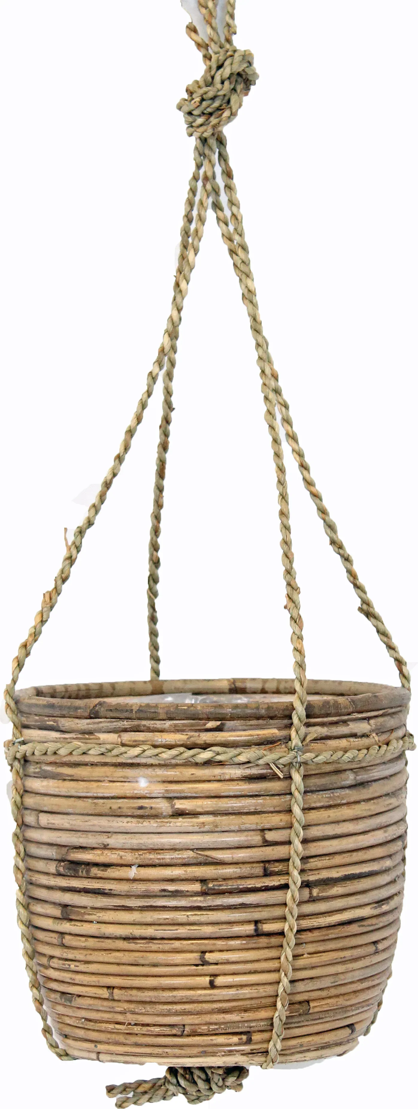 Hanging Pot Stripe Grey  Ø18 H16cm