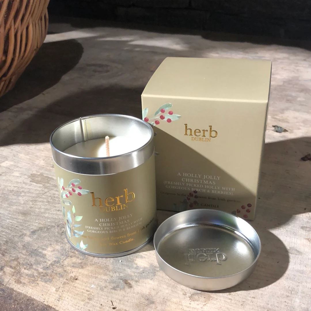 Herb Holly Jolly Christmas Candle - Image 3