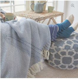 Herringbone Blanket Lavender 230cm x 130cm