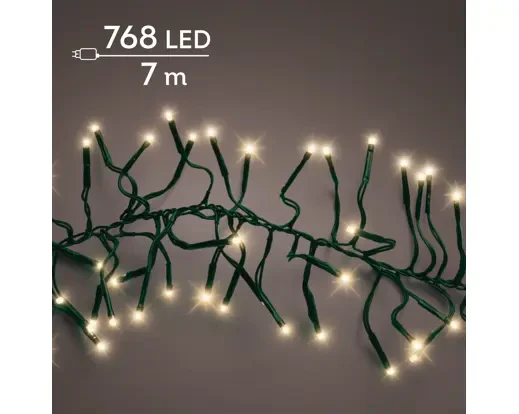 LED cluster lights gb 8 function twinkle effect outdoor green/soft gold L.700cm - Image 3