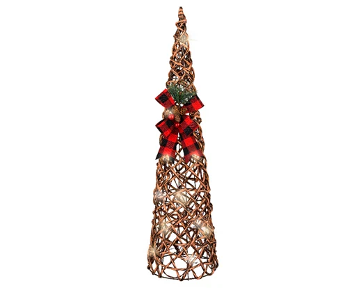LED cone rattan steady BO indoor brown/warm white H.58cm
D.15.5cm