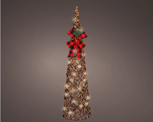 LED cone rattan steady BO indoor brown/warm white H.78cm
D.19.5cm