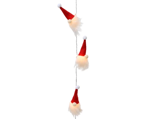 LED deco string lights fabric house steady BO indoor red/warm white L.135cm - Image 3