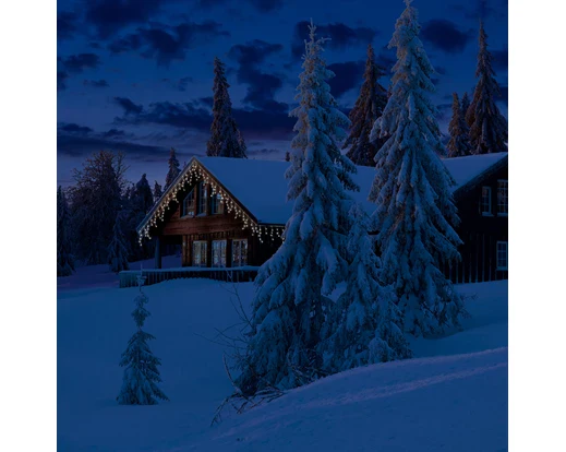 LED icicle lights 10 function  L1180cm Warm White - Image 5