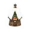 LED snowglobe plastic steady BO indoor gold/warm white D.12.5cm x H.19cm - Image 2