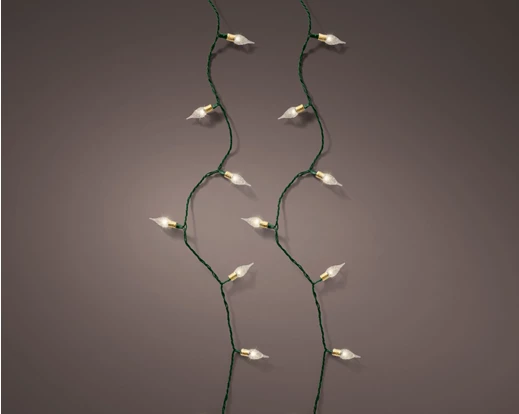 LED vintage lights gb 8 function twinkle effect indoor L2390cm - green/warm white - Image 2