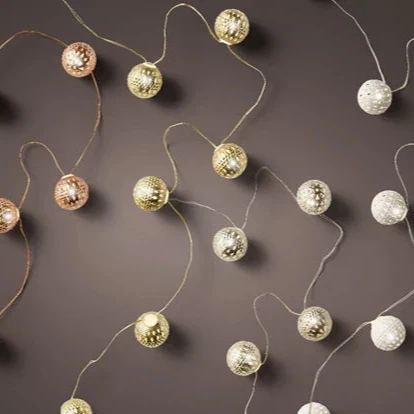 Micro LED deco string lights L110cm - silver/warm white - Image 2