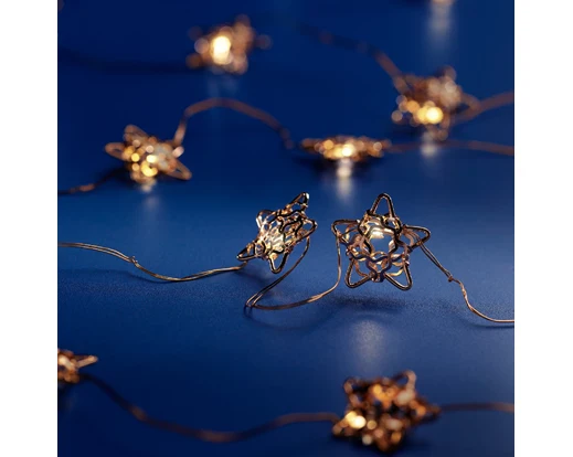 Micro LED deco string lights L190-H190cm - silver/warm white - Image 2