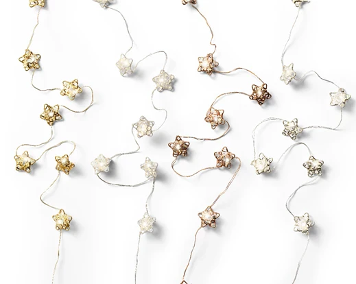 Micro LED deco string lights L190-H190cm - silver/warm white - Image 3
